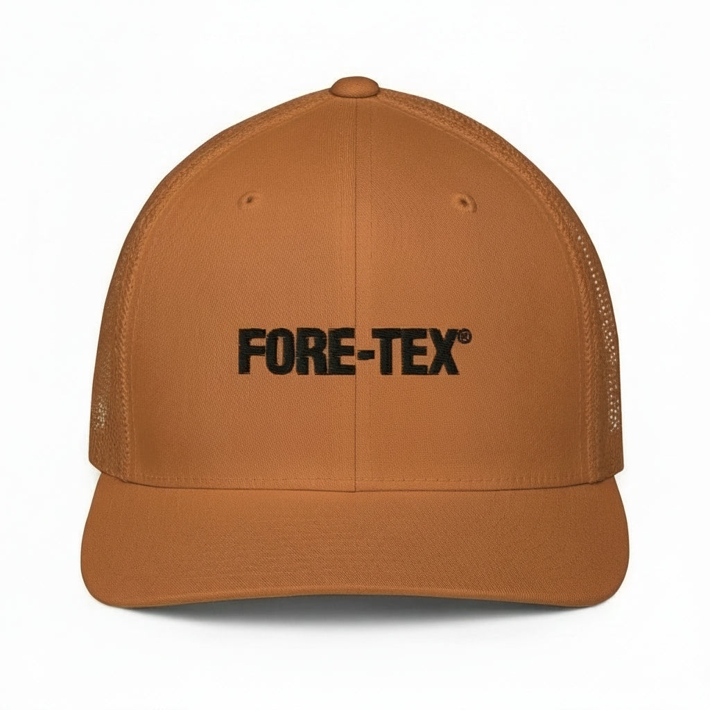 Brown cap with 'FORE-TEX' logo on a white background